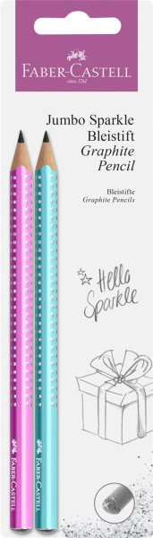 FABER-CASTELL Bleistift Jumbo GRIP SPARKLE Pearl