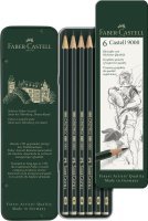 FABER-CASTELL Bleistift CASTELL 9000, 6er Metalletui