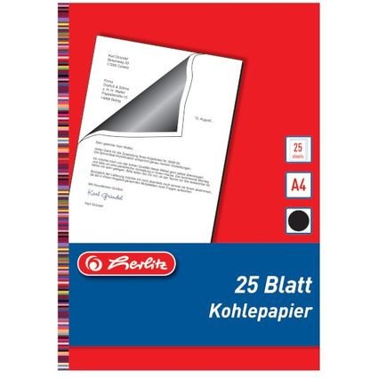 herlitz uhlový papier A4 - 25 hárkov - biely