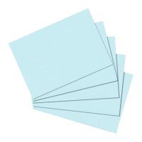 herlitz Karteikarten, DIN A6, blanko, blau 100er