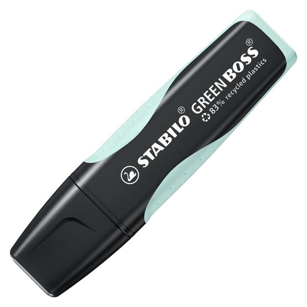 Umweltfreundlicher Textmarker - STABILO GREEN BOSS Pastel - Einzelstift - zartes Türkis