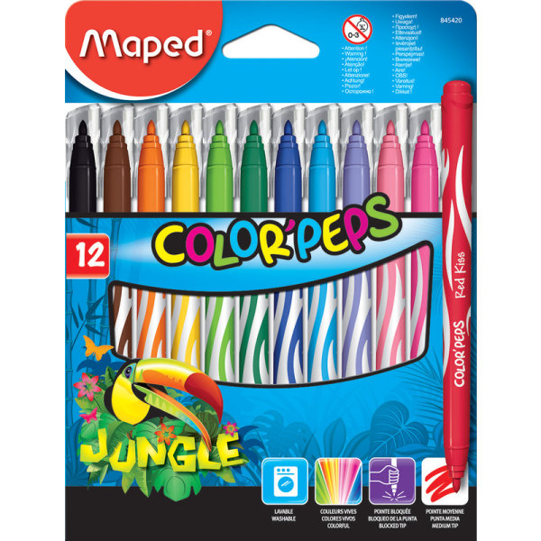 Maped fixky COLORPEPS Jungle - kartónová škatuľa s 12 ks