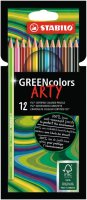 Umweltfreundlicher Buntstift - STABILO GREENcolors ARTY - 12er Pack - mit 12 verschiedenen Farben