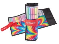 Premium-Filzstift - STABILO Pen 68 - 25er Rollerset Arty Edition - mit 25 verschiedenen Farben