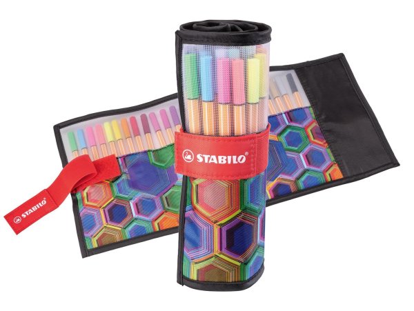 Fineliner - STABILO point 88 - 25er Rollerset Arty Edition - mit 25 verschiedenen Farben