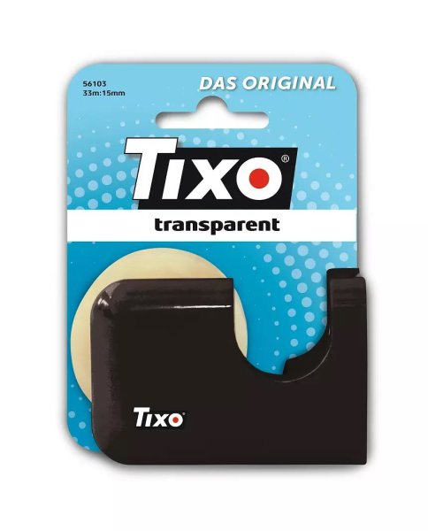 TIXO Lady Handabroller mit Klebeband 15mm x 33m schwarz