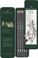 FABER-CASTELL Bleistift GRAPHITE AQUARELLE, 5er Etui