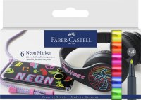 FABER-CASTELL Neon Marker, 6er Kartonetui