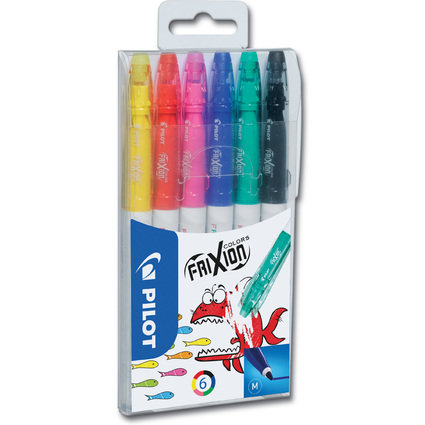 PILOT Radierbarer Fasermaler FRIXION COLORS, 6er Etui