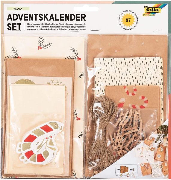 folia Adventskalender-Set FALALA, 97-teilig