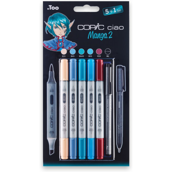 COPIC popisovač ciao, 5+1 súprava - Manga 2