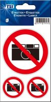 TSI Aufkleber "Fotografieren verboten"
