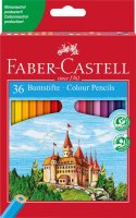 FABER-CASTELL Hexagonal-Buntstifte CASTLE, 36er Kartonetui