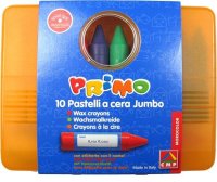 PRIMO Wachsmalkreiden Jumbo wasserfest 10 Farben