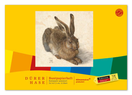 Edition Dürer Buntpapierheft gummiert 172x247mm 12 Blatt 82g/qm
