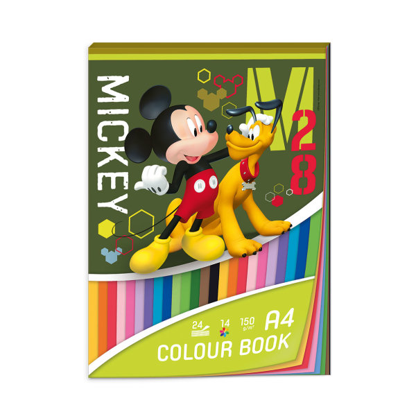 ARGUS Buntpapier A4 24 Blatt Mickey Mouse