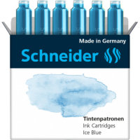 Schneider Tintenpatrone Ice Blue Packung 6 Stück