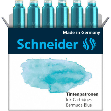 Schneider Tintenpatrone Bermuda Blue Packung 6 Stück