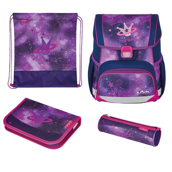 herlitz Školská taška Loop Plus "Galaxy Princess" 4-dielna súprava