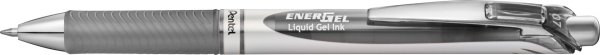 Pentel Liquid Gélový roller EnerGel BL77, sivý - Kvalitné gélové pero s mechanizmom na stláčanie