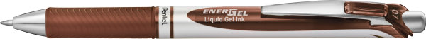 Pentel Liquid gélový roller EnerGel BL77, hnedý - Kvalitné gélové pero s mechanizmom na stláčanie