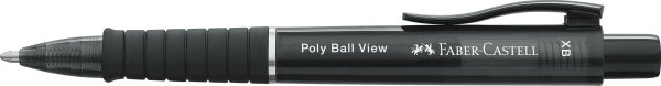 FABER-CASTELL Druckkugelschreiber POLY BALL VIEW, schwarz