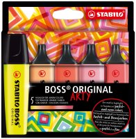 Textmarker - STABILO BOSS ORIGINAL - ARTY - 5er Pack -...