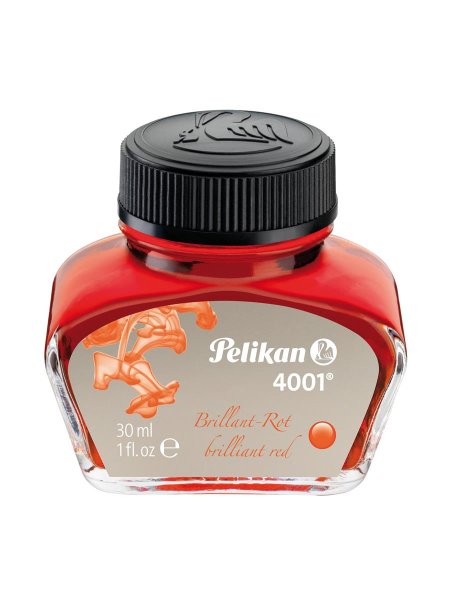 Pelikan Tinte 4001 im Glas, rot, Inhalt: 30 ml