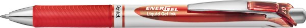 Pentel Liquid Gel-Tintenroller EnerGel BL77, rot - Hochwertiger Gelschreiber