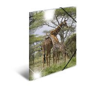 HERMA Eckspannermappe "Giraffe", PP Glossy, DIN A4