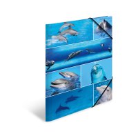 HERMA Eckspannermappe "Delfine", aus Karton, DIN A3