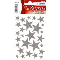 HERMA Weihnachts-Sticker MAGIC "Sterne silber",...