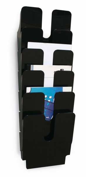 DURABLE Wand-Prospekthalter-Set "FLEXIPLUS 6", A4 hoch, 6 Fächer schwarz