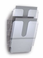 DURABLE Wand-Prospekthalter "FLEXIPLUS 2", A4, 2 Fächer, transparent