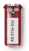 DURABLE Schlüsselanhänger KEY CLIP, rot 6er