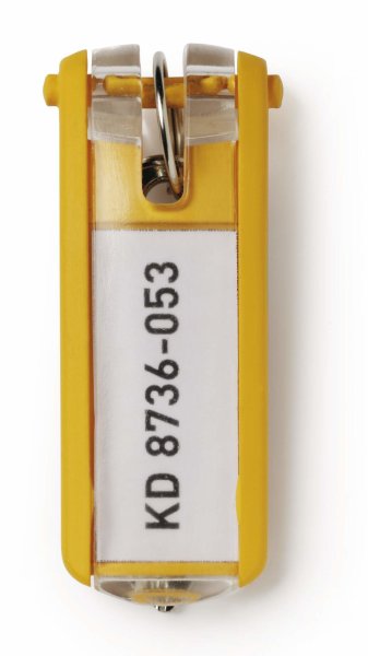 DURABLE Schlüsselanhänger KEY CLIP, gelb 6er