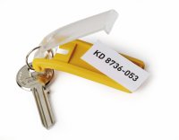 DURABLE Schlüsselanhänger KEY CLIP, gelb 6er