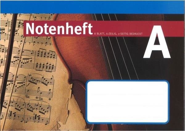 ÖKO-PLUS Notenheft A 8 Blatt, 6-zeilig, 2-seitig bedruckt