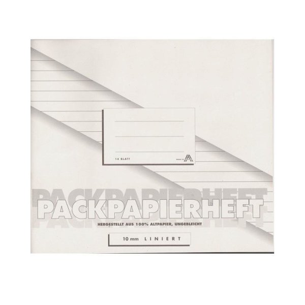 ÖKO-PLUS Packpapierheft 10mm liniert, 14 Blatt