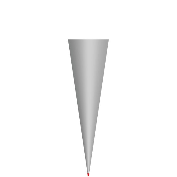 ROTH Schultüten-Rohling, rund, 700 mm, grau