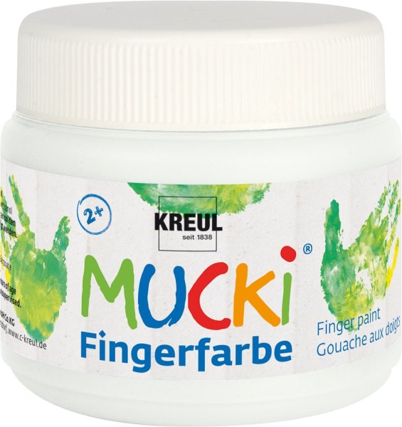 KREUL MUCKI prstová farba - biela - 150 ml