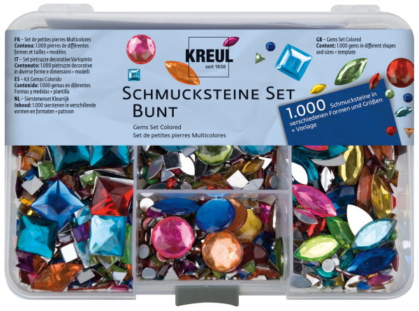 KREUL Schmucksteine-Set "Bunt"