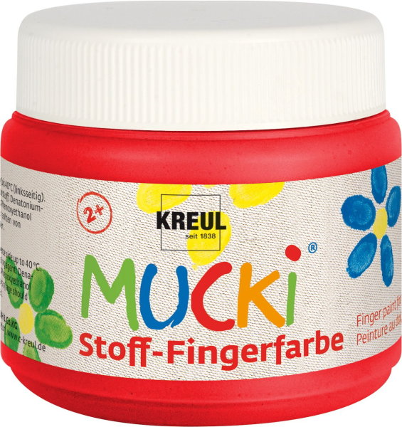 KREUL MUCKI prstová farba na textil - červená - 150 ml