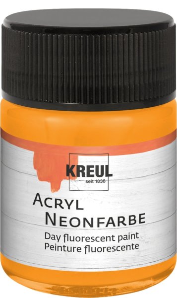 KREUL akrylová neónová farba - neónovooranžová - 50 ml