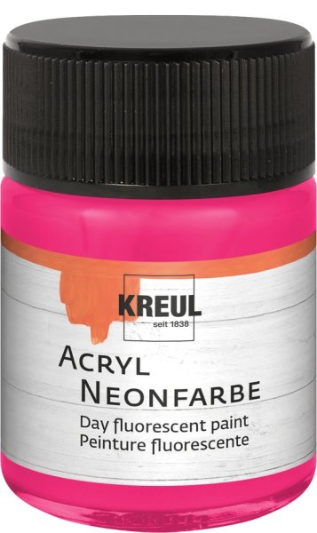 KREUL akrylová neónová farba - neónovoružová - 50 ml