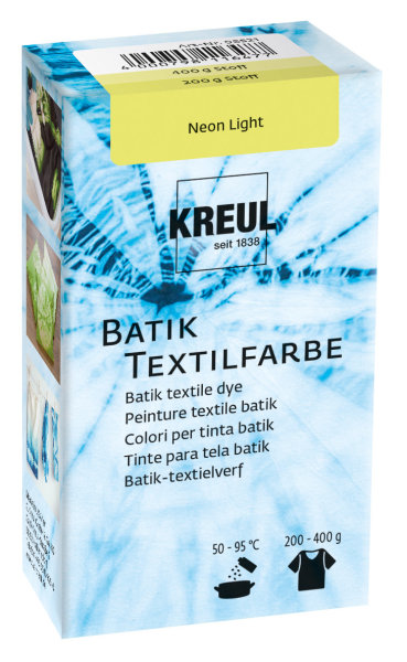 KREUL batikovacia farba na textil - Neon Light / neónová svetložltá - 70 g