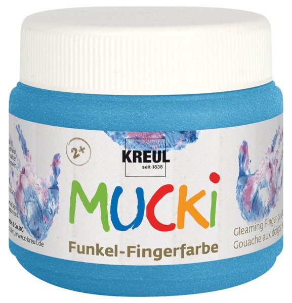 KREUL MUCKI Funkel-Fingerfarbe Diamanten-Blau 150 ml