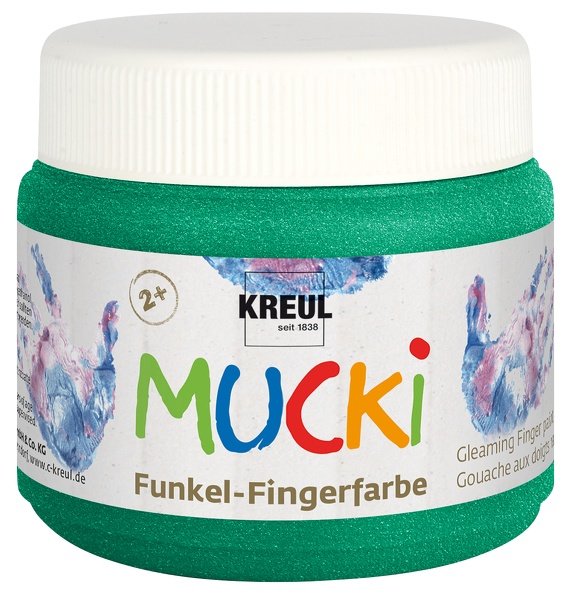 KREUL MUCKI Funkel-Fingerfarbe Smaragd-Grün 150 ml