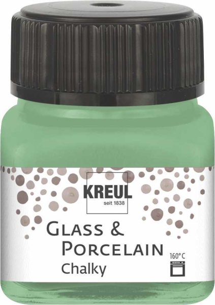 KREUL Chalky kriedová farba na sklo a porcelán - Rosemary Green / rozmarínovozelená - 20 ml