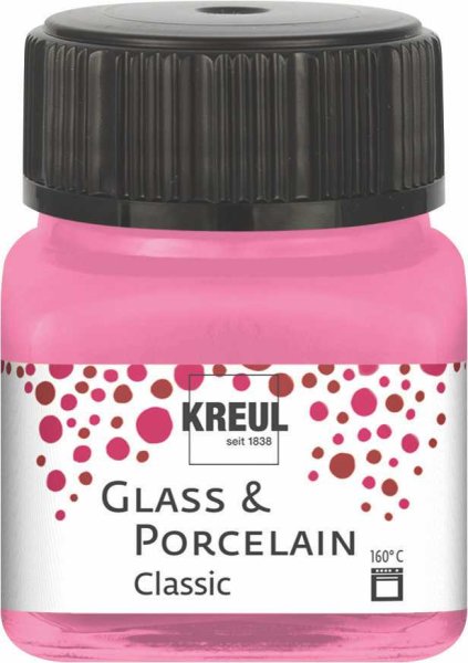 KREUL Classic farba na sklo a porcelán - ružová - 20 ml